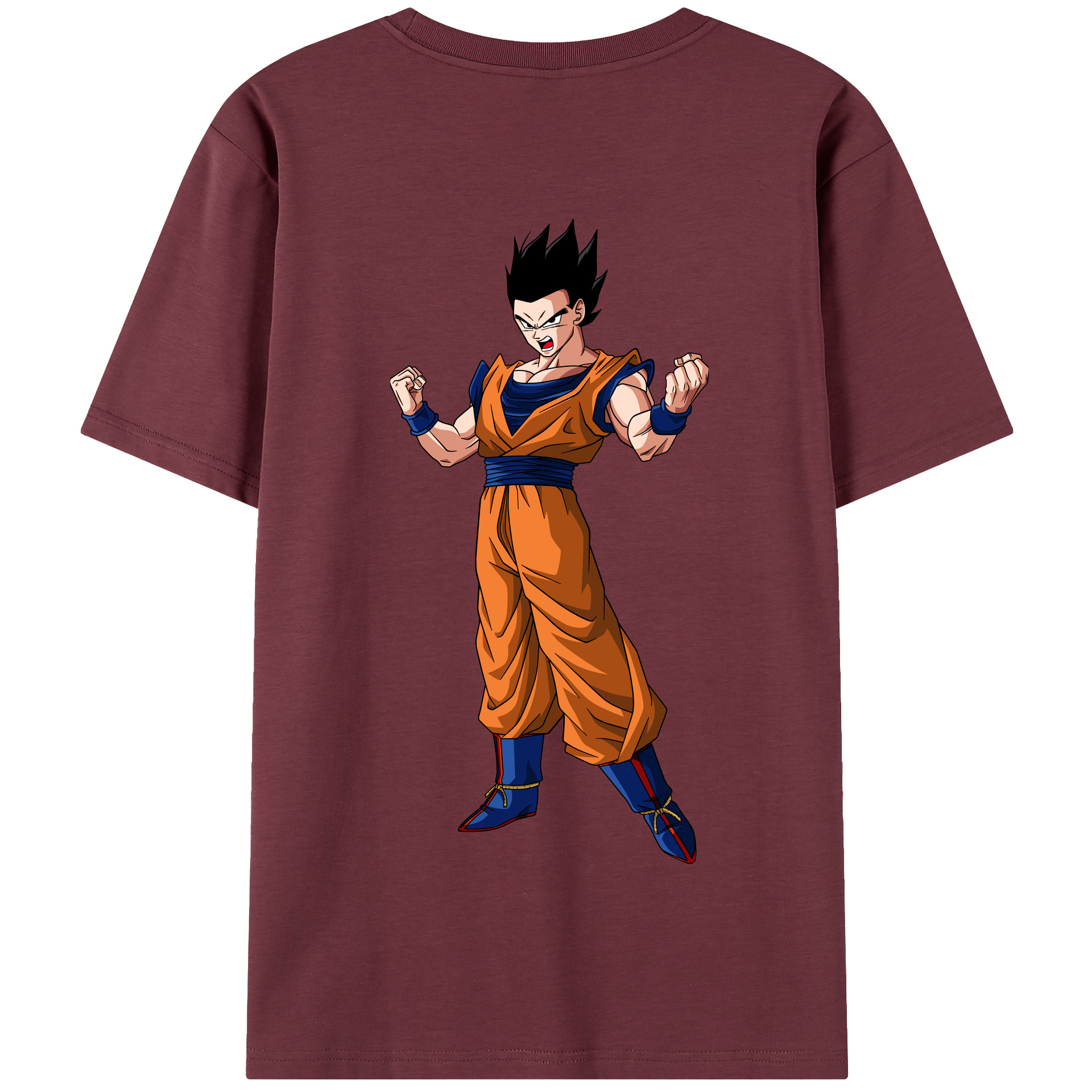 （画像用） ドラゴンボール 孫 悟飯（そんごはん）DRAGON BALL Son Gohan 綿100％半袖Tシャツ（背面プリント）